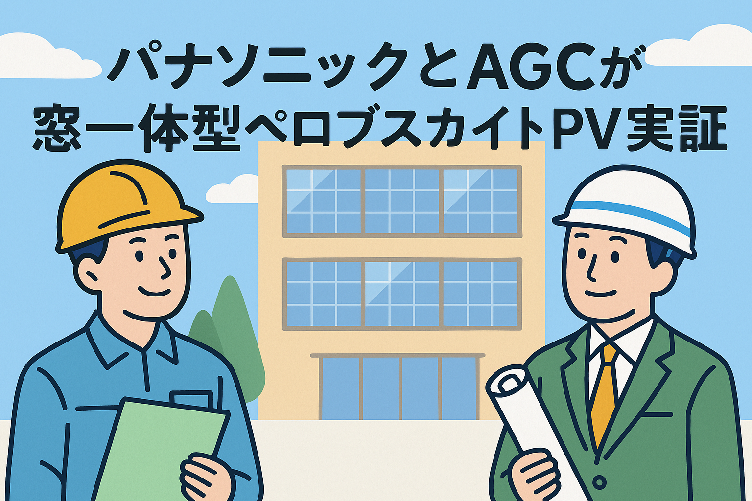 パナソニックとAGCが窓一体型ペロブスカイトPV実ビル実証に踏み出す