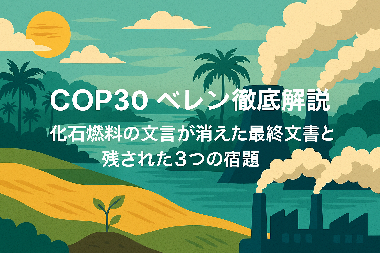 COP30＠ベレン徹底解説｜化石燃料の文言が消えた最終文書と残された3つの宿題