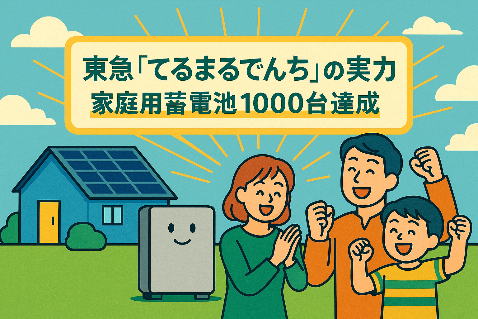 東急「てるまるでんち」の実力｜家庭用蓄電池1000台で電気代4.8％削減