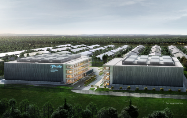 QScale Q01キャンパスのデータセンターと温室の完成イメージ図