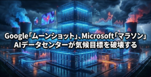 Google「ムーンショット」、Microsoft「マラソン」──AIデータセンターが気候目標を破壊する