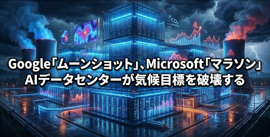 Google「ムーンショット」、Microsoft「マラソン」──AIデータセンターが気候目標を破壊する