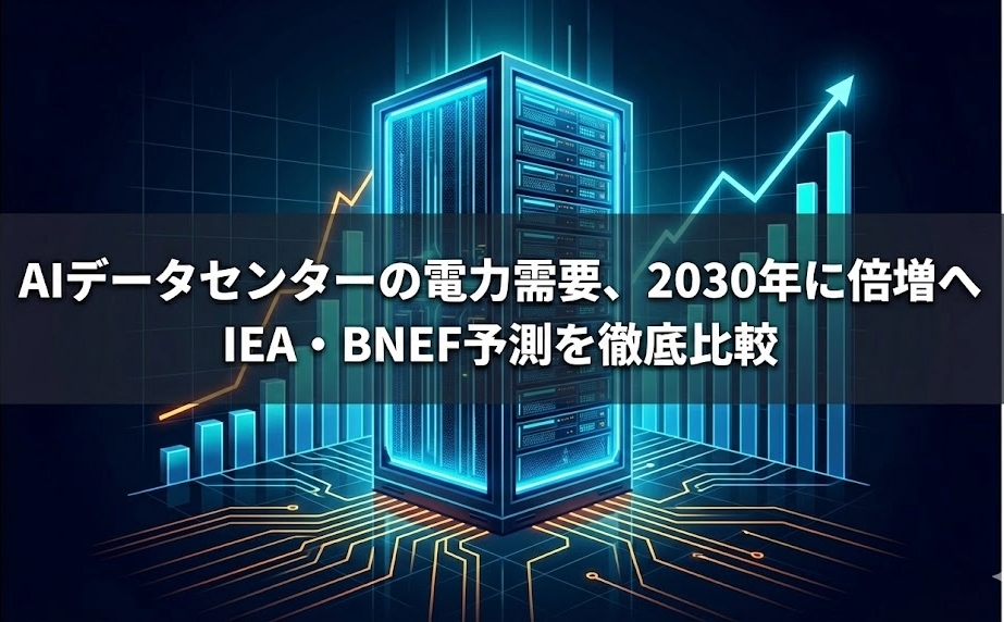 AIデータセンターの電力需要、2030年に倍増へ ― IEA・BNEF予測を徹底比較