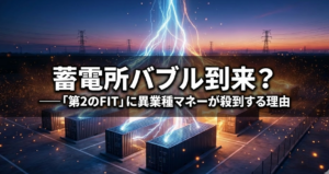 蓄電所バブル到来？──「第2のFIT」に異業種マネーが殺到する理由